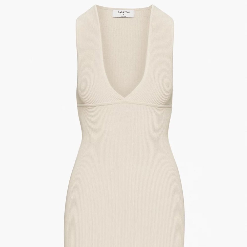 Babaton Sculpt Knit Deep V Dress